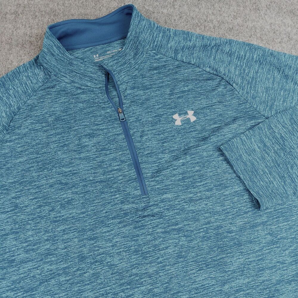 Under Armour Men's 2XL Golf Heatgear Loose Blue 1/4 Zip Lightweight Pullover